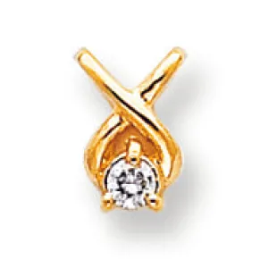 0.1 Carat 14K Gold Diamond Chain Slide