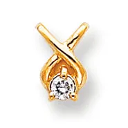 0.1 Carat 14K Gold Diamond Chain Slide