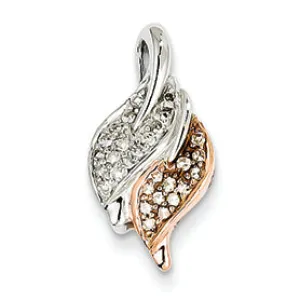 0.2 Carat 14K Gold Two-tone Diamond Pendant