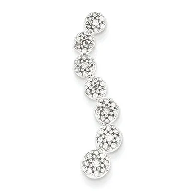0.3 Carat 14K White Gold Diamond Flower Journey Pendant