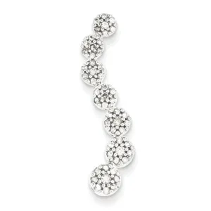 0.3 Carat 14K White Gold Diamond Flower Journey Pendant