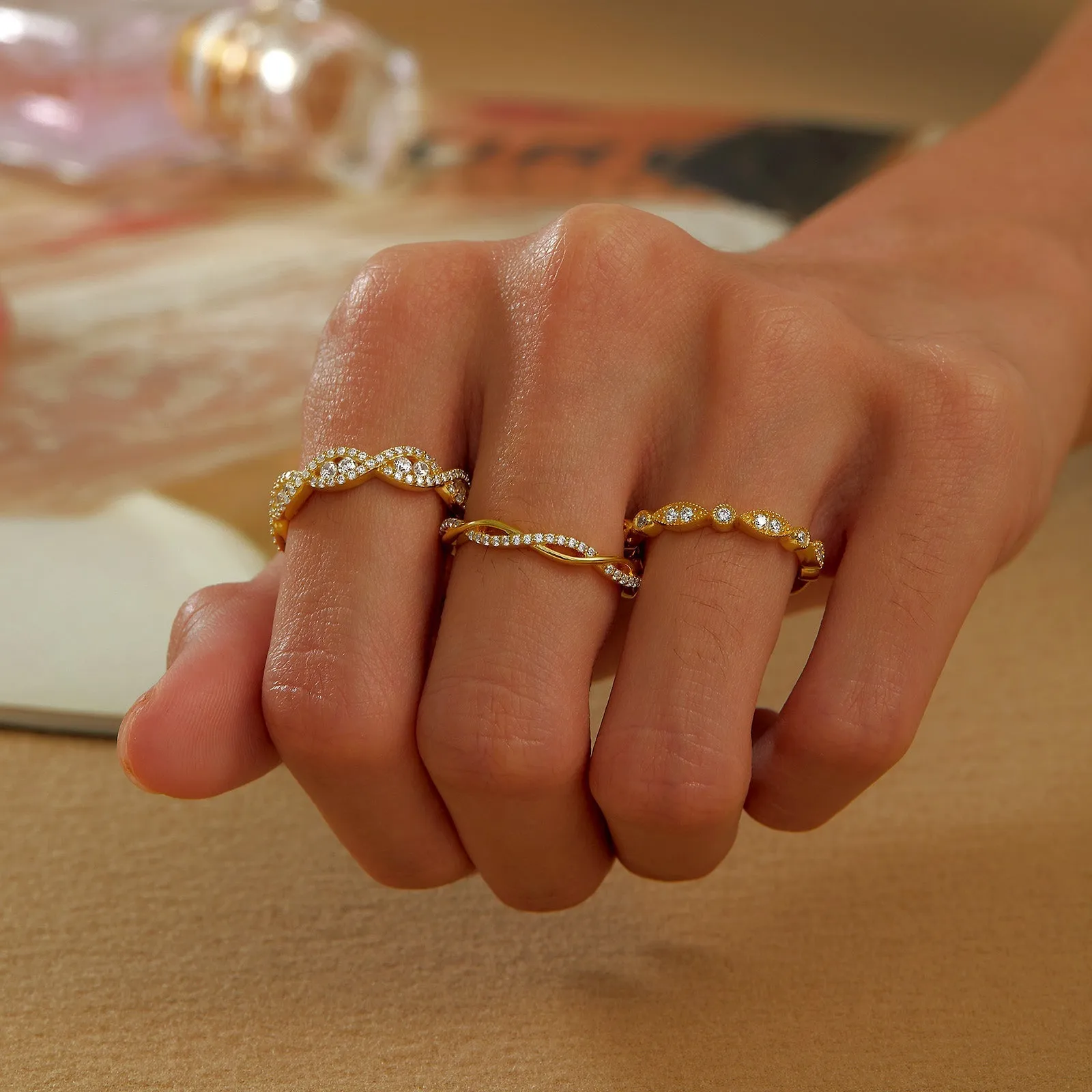 0.52 CTW Twist Wedding Band R0211CLP05
