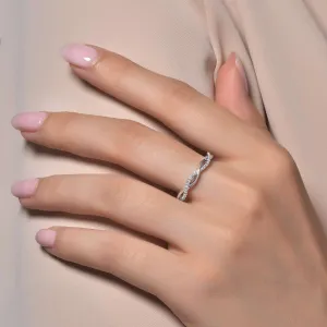 0.52 CTW Twist Wedding Band R0211CLP05