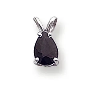0.9 Carat 14K White Gold Sapphire pendant