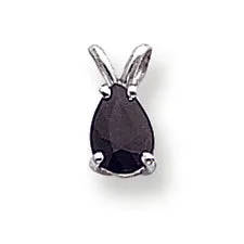 0.9 Carat 14K White Gold Sapphire pendant