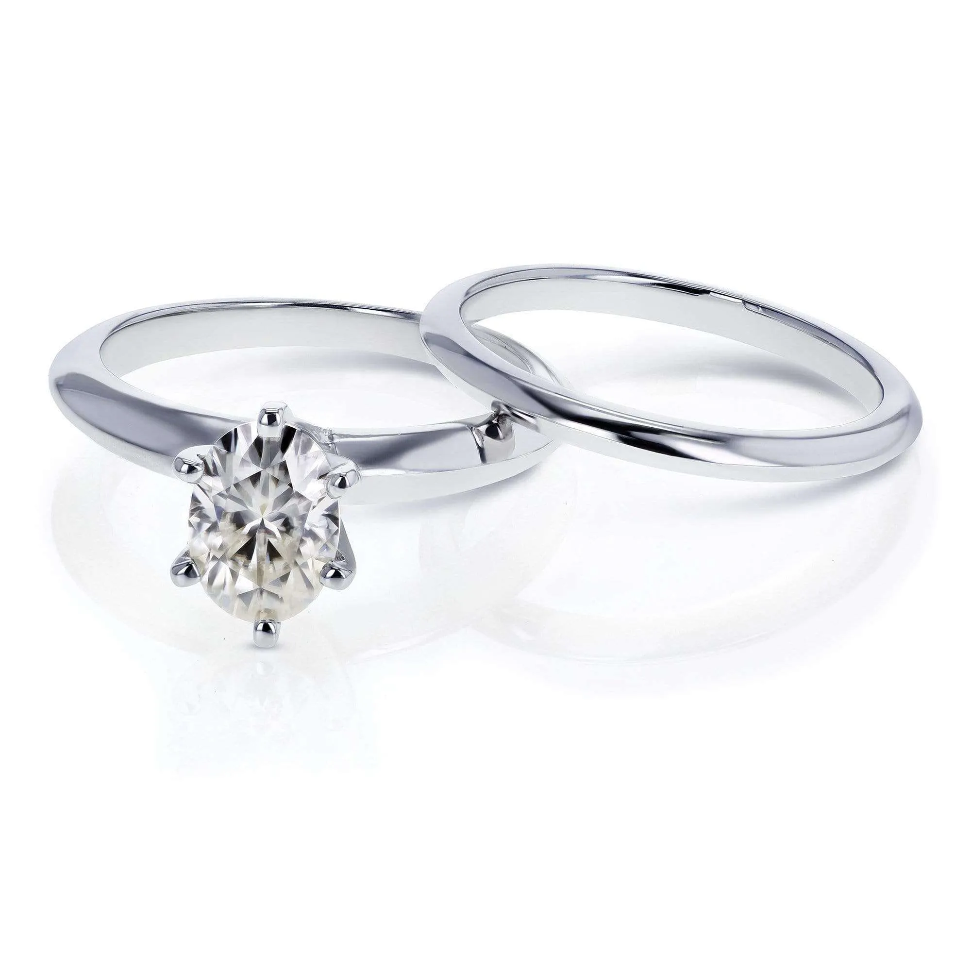 0.9ct Knife-Edge Oval Bridal Set