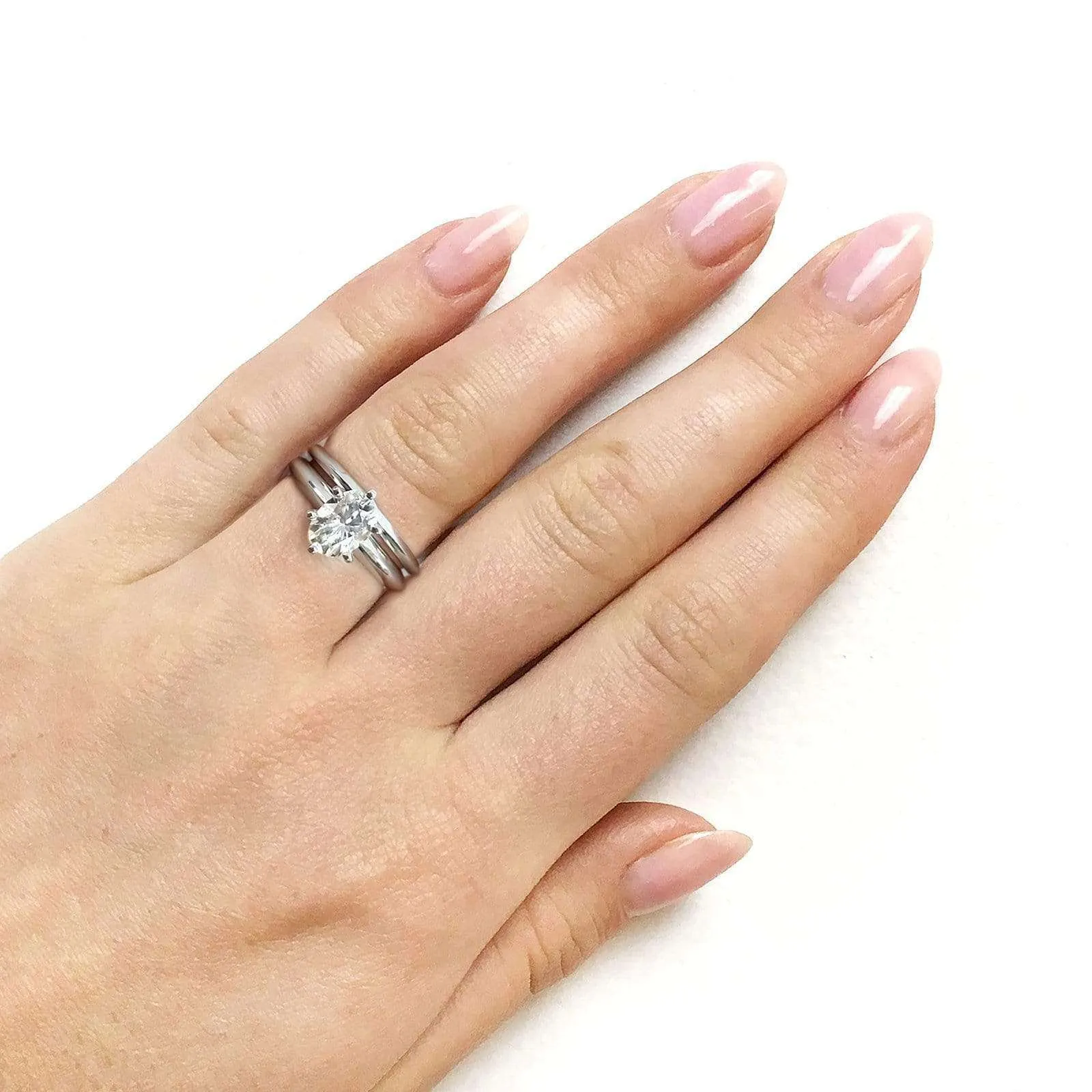 0.9ct Knife-Edge Oval Bridal Set