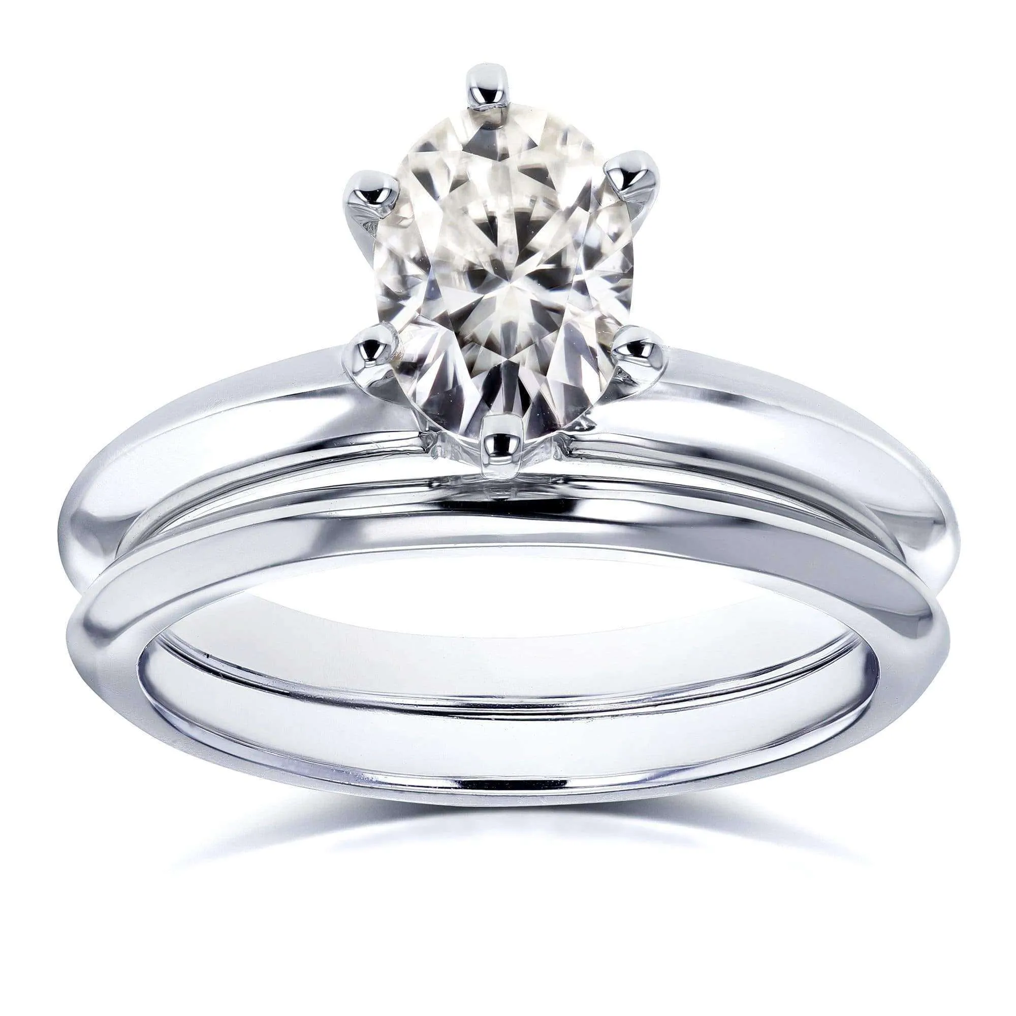 0.9ct Knife-Edge Oval Bridal Set