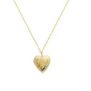 1-20 Gold Filled 20mm Side Swirled Heart Locket