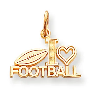 10K Gold Football Charm