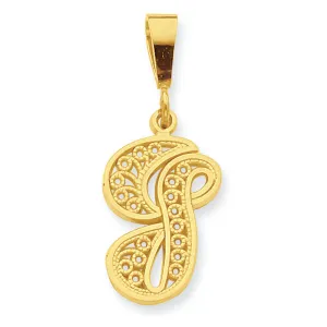 10K Gold Initial J Charm