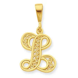 10K Gold Initial L Charm