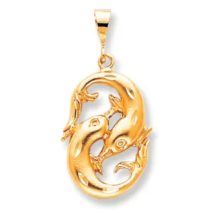 10K Gold PISCES CHARM