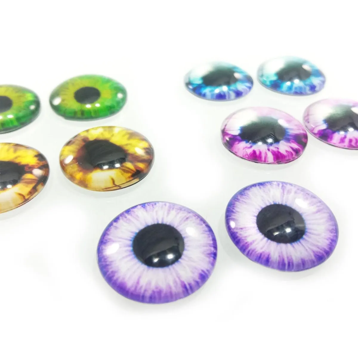 10pcs Round 18mm Glass Eyes Dragon Lizard Frog Eyeballs