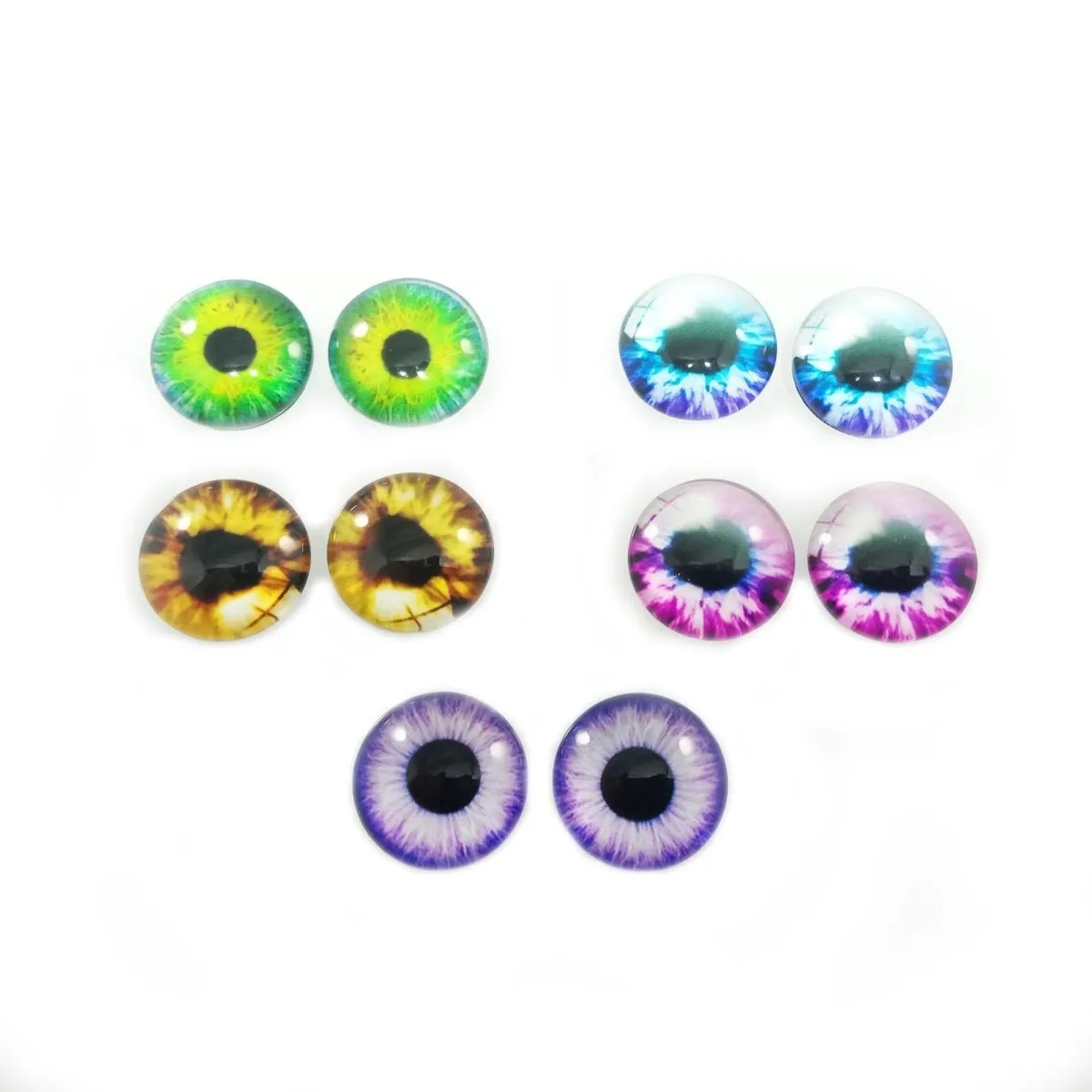 10pcs Round 18mm Glass Eyes Dragon Lizard Frog Eyeballs