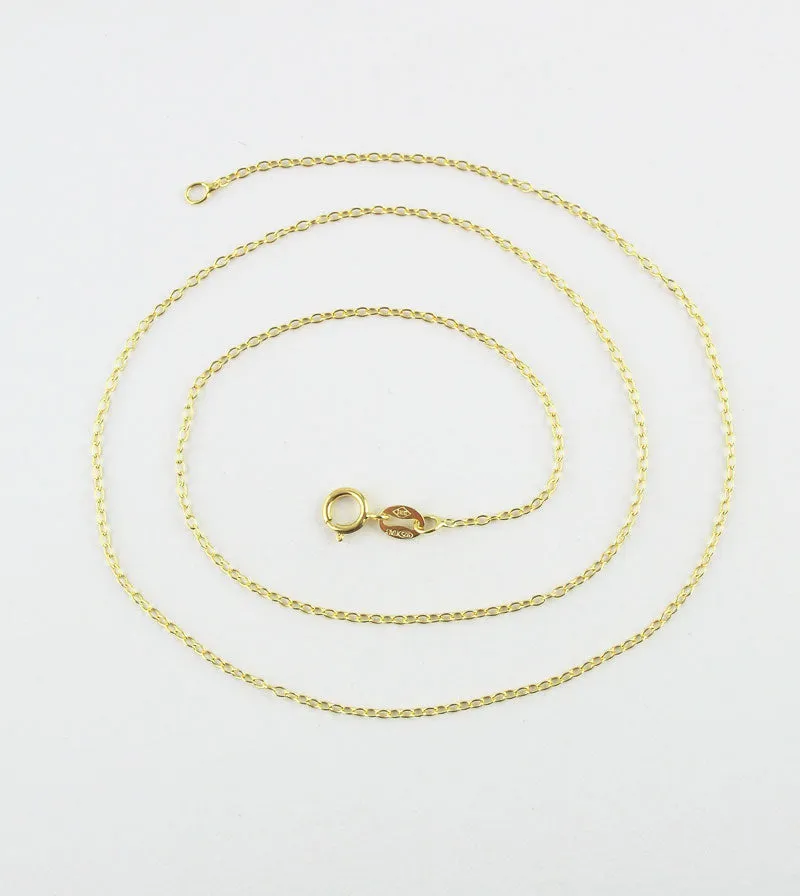 1.2 mm Cable Chain, 18k Gold-Plated Sterling Silver