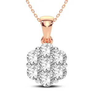14K Rose Gold Exquisite 0.25Ct Diamond Pendant (Chains Sold Separately)