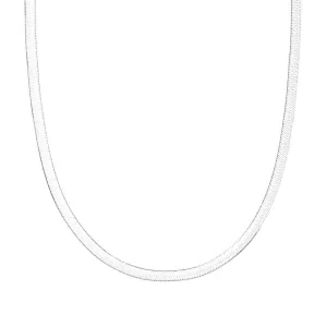 14KT White Gold 18-inch 3MM Herringbone Chain