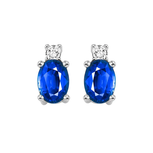 14KT White Gold & Diamond Classic Book Color Ensembles Fashion Earrings  - 1/10 ctw