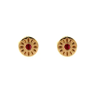 18k Rose Gold Ruby Earrings Timeless