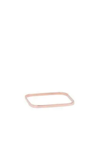 18K Rose Gold Thin Square Rings