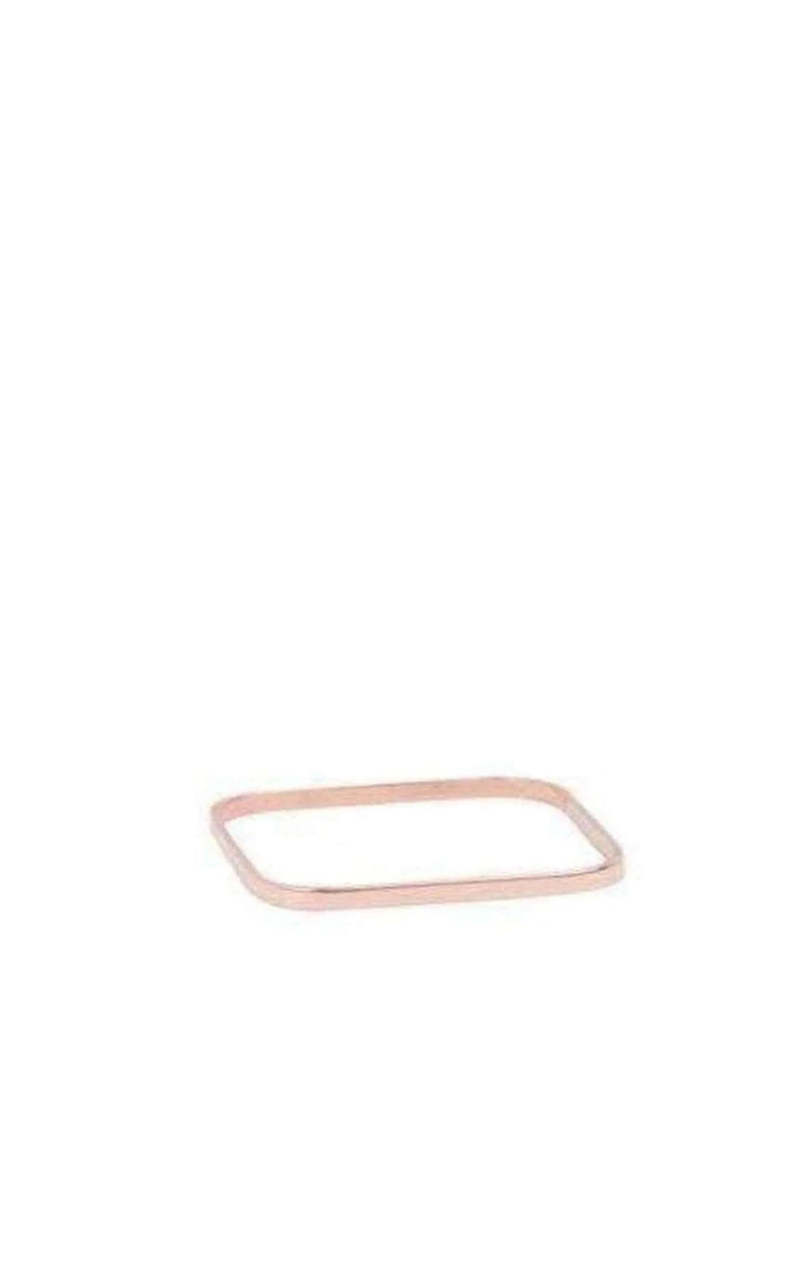 18K Rose Gold Thin Square Rings