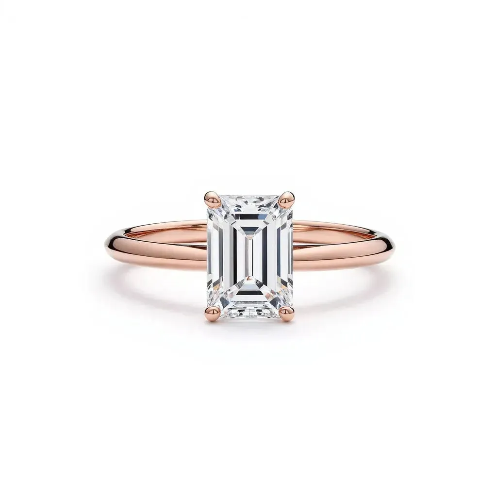 2.00 Carat Emerald Cut Diamond Engagement Ring