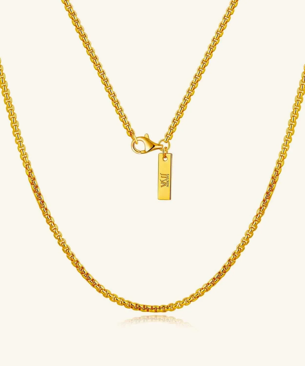 24K Yellow Gold Box Chain - 2mm