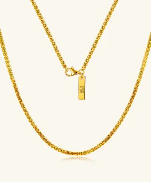 24K Yellow Gold Box Chain - 2mm