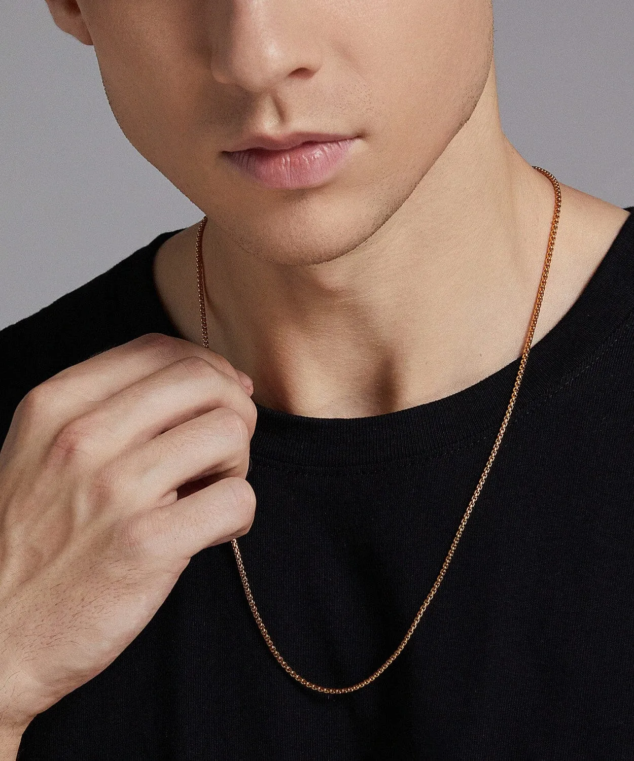 24K Yellow Gold Box Chain - 2mm