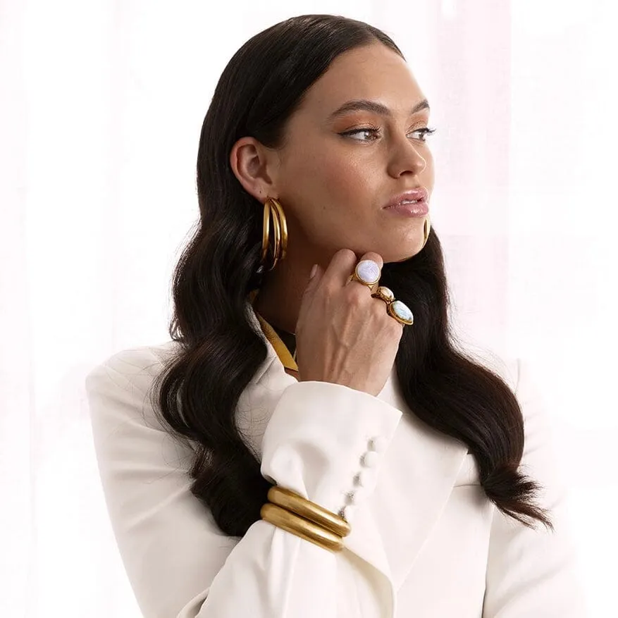 3 Strand Gold Statement Hoops: The Estelle