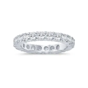 3.0ctw Round Diamond Shared Prong Platinum Eternity Band