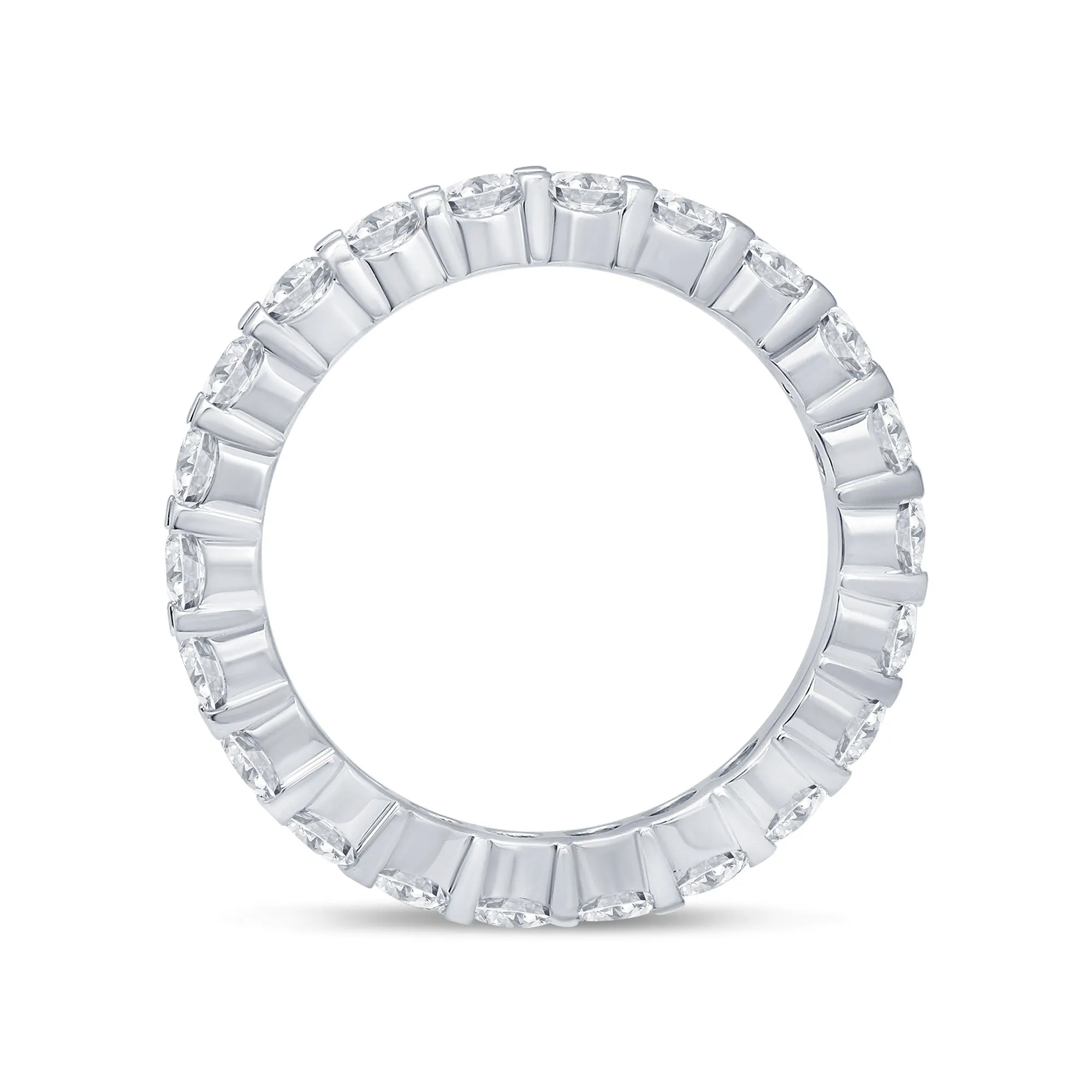 3.0ctw Round Diamond Shared Prong Platinum Eternity Band