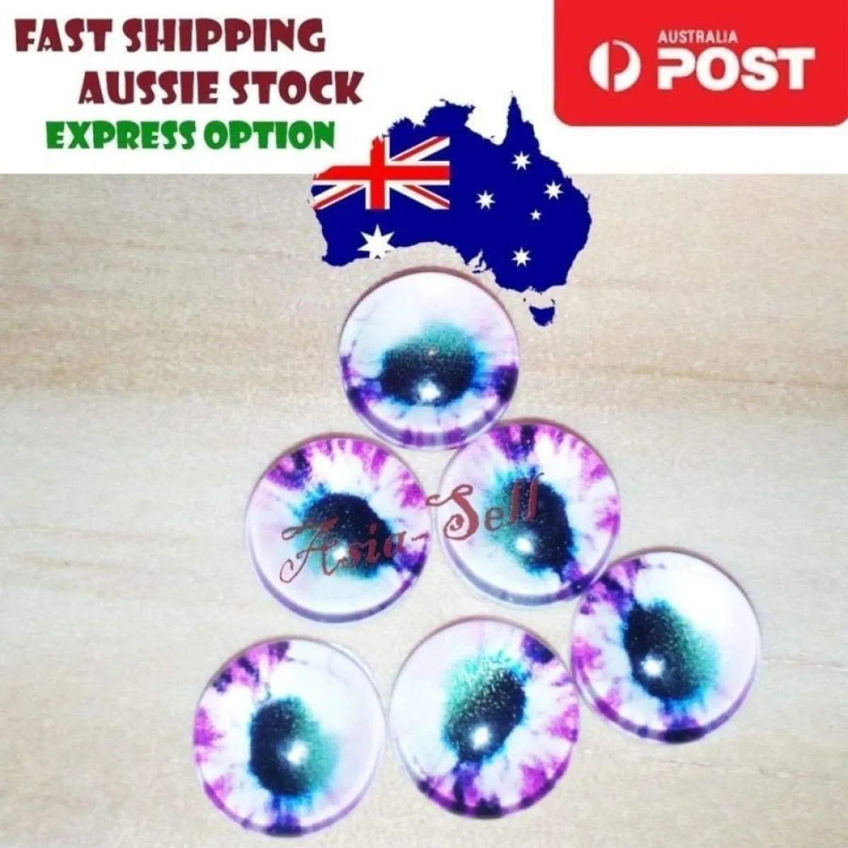 30pcs Round 12mm Glass Eyes Dragon Lizard Frog Eyeballs