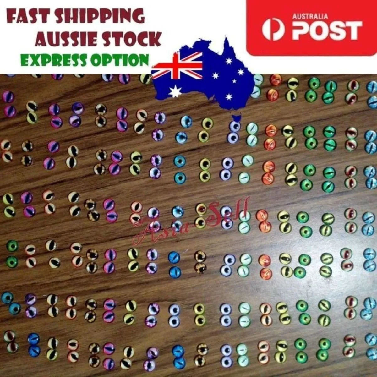 30pcs Round 12mm Glass Eyes Dragon Lizard Frog Eyeballs