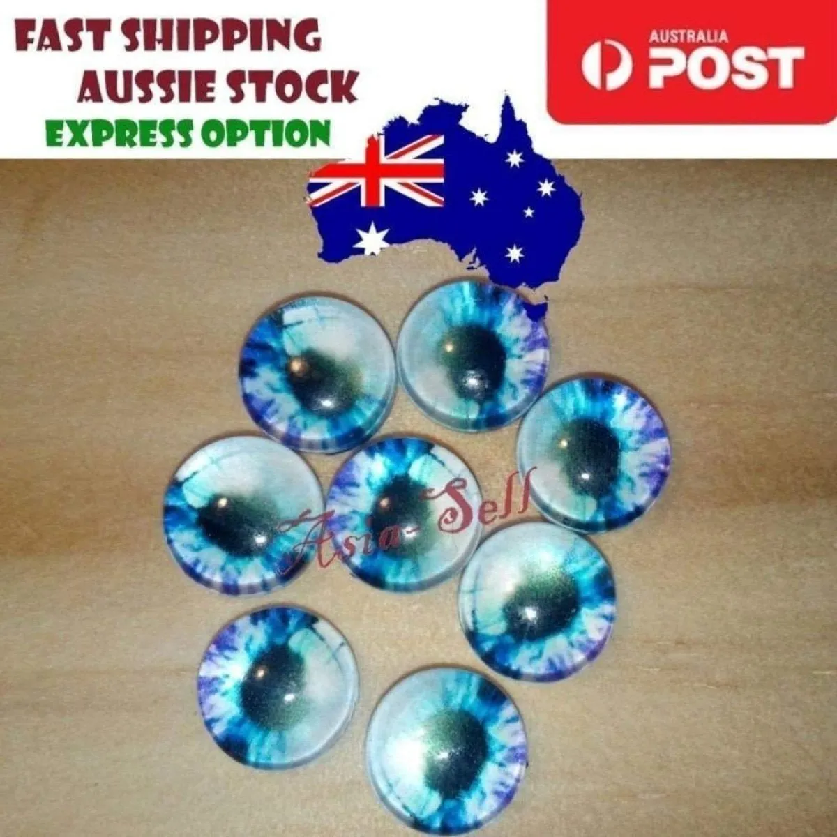 30pcs Round 12mm Glass Eyes Dragon Lizard Frog Eyeballs
