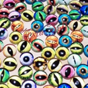 30pcs Round 12mm Glass Eyes Dragon Lizard Frog Eyeballs