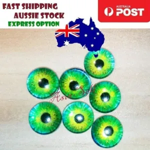 50pcs Round 8mm Glass Eyes Dragon Lizard Frog Eyeballs Model N