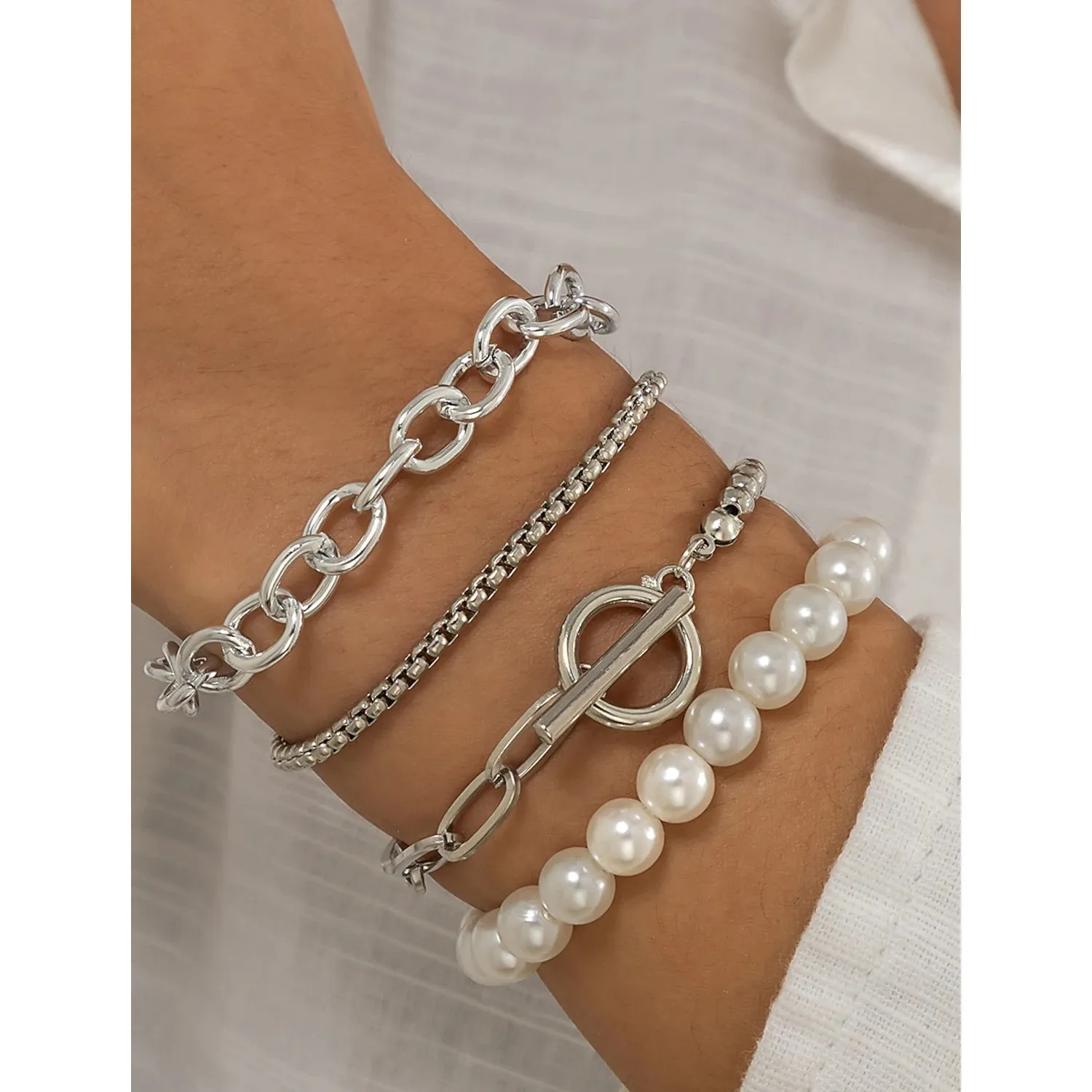 8-Piece: Women's Modern Street Geometric Bracelet