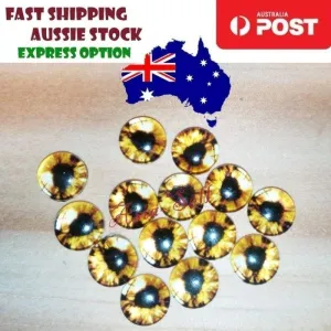 8pcs Round 25mm Cabochon Glass Doll Eyes Dragon Lizard Frog Model P