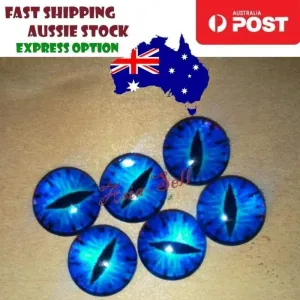 8pcs Round 25mm Cabochon Glass Doll Eyes Dragon Lizard Frog Model R