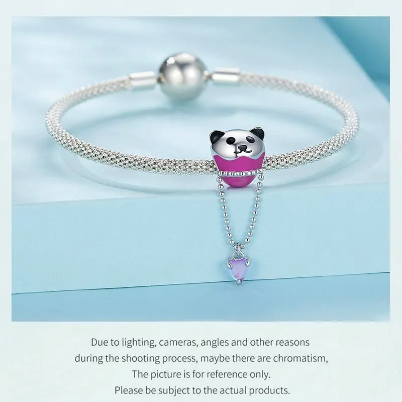 925 Sterling Silver Adorable Hot Air Balloon Bracelet Charm