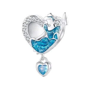 925 Sterling Silver Diy Heart Shaped Necklace Pendant