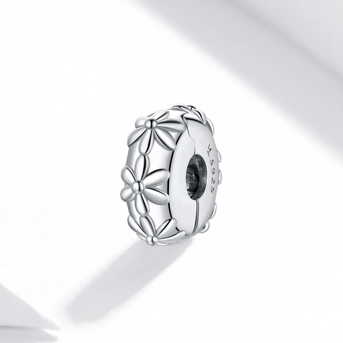925 Sterling Silver Flower Bead Bracelet / Necklace Accessory Set
