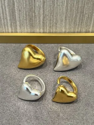 925 Sterling Silver Frosted Love Rings