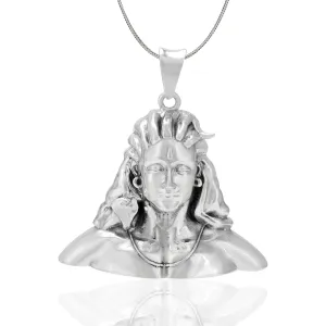 925 Sterling Silver Lord Adiyogi Shiva Rhodium Pendant for Men & Women