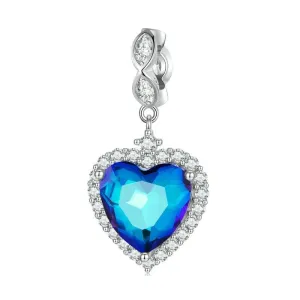 925 Sterling Silver Ocean Heart Zircon Bracelet Bsc775