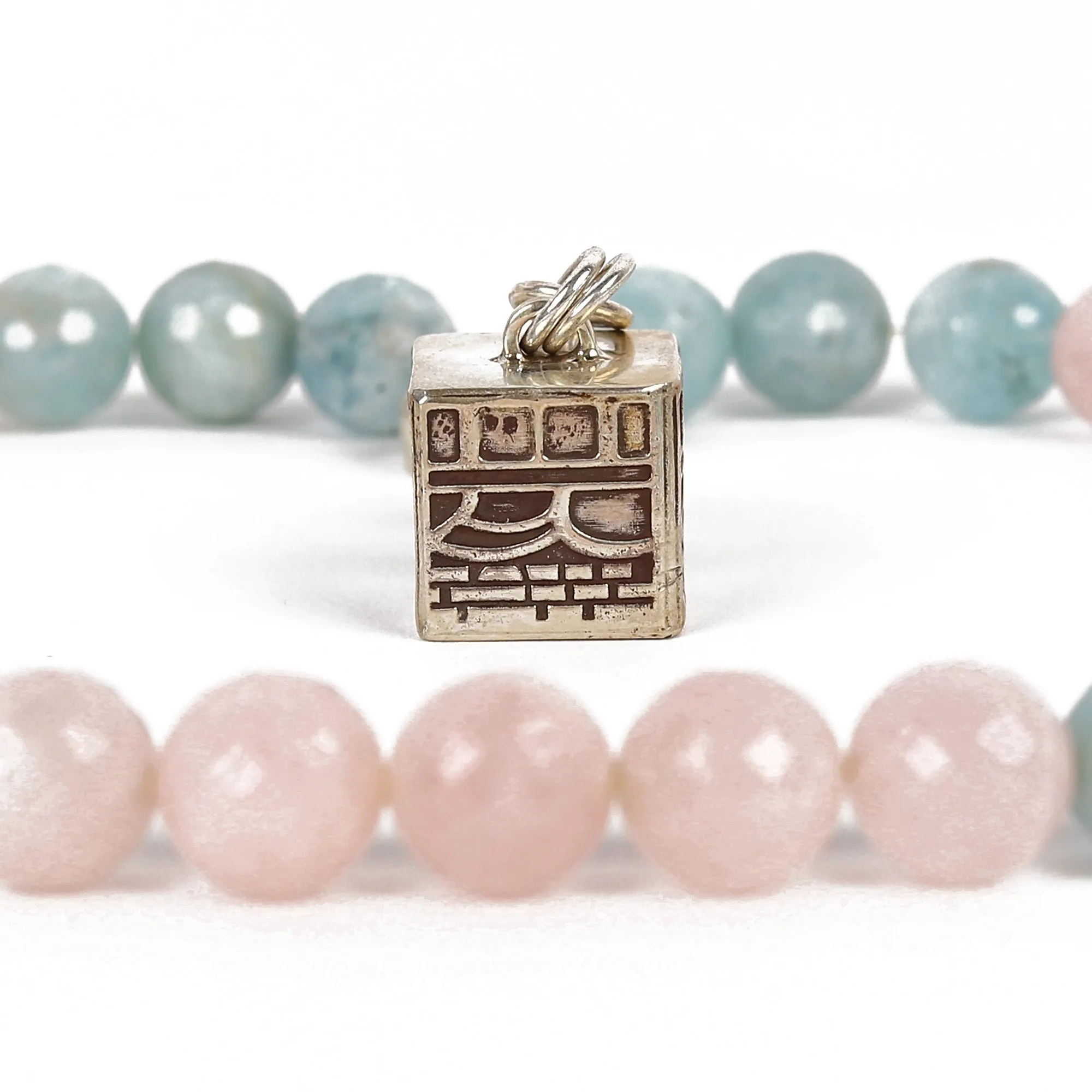 Aquamarine and Rose Quartz Rosary