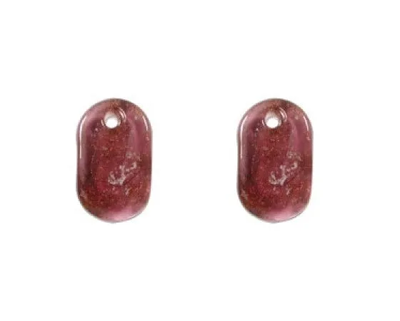 Art Glass - Dog Tags - 13mm x 20mm - 2 pieces
