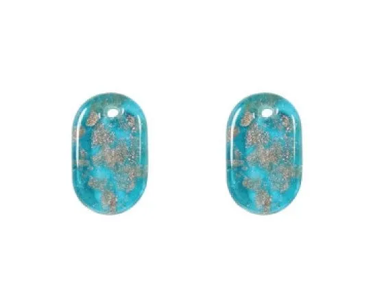 Art Glass - Dog Tags - 13mm x 20mm - 2 pieces